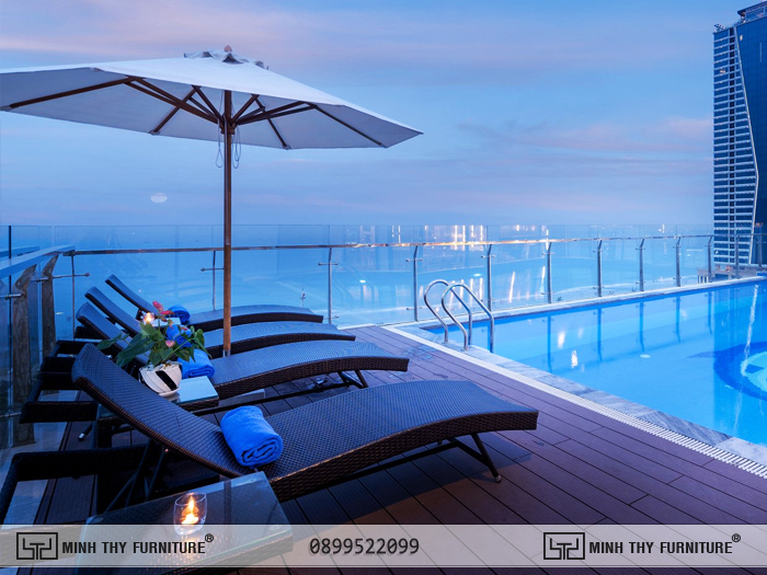 Bàn ghế cafe, ghế hồ bơi Minh Thy Furniture tại Sunny Ocean Hotel & Spa