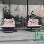 Ghế trứng treo xinh xắn cho sân vườn