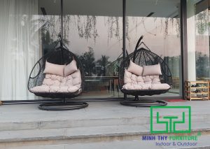Ghế trứng treo xinh xắn cho sân vườn
