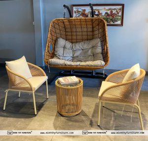 Hướng Dẫn Mua Bộ Bàn Ghế Xích Đu Nhựa Giả Mây Sân Vườn Chất Lượng Cao 1 Bộ bàn ghế xích đu tạo ra một không gian thư giãn thoải mái cho gia đình