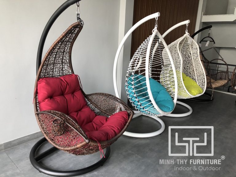 Đa dạng thiết kế xích đu nhựa giả mây tại Minh Thy Furniture