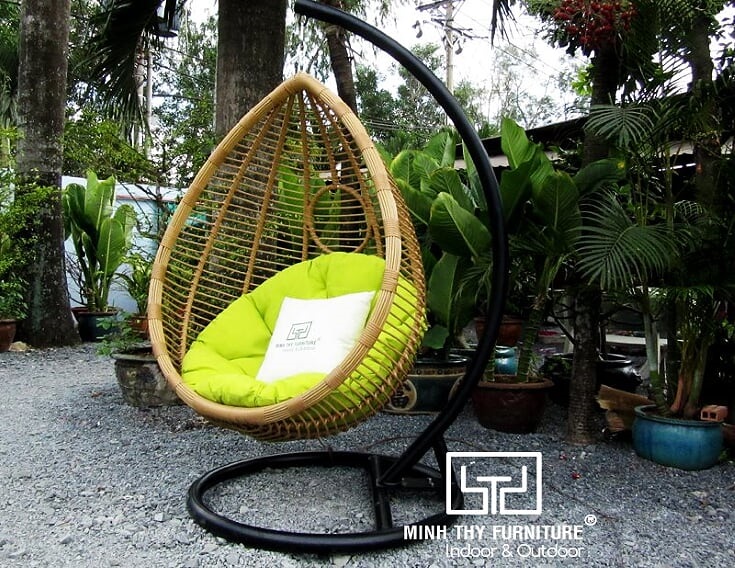 Xích đu nhựa giả mây MT960 đan một màu dây Xích đu nhựa giả mây MT960 đan một màu dây