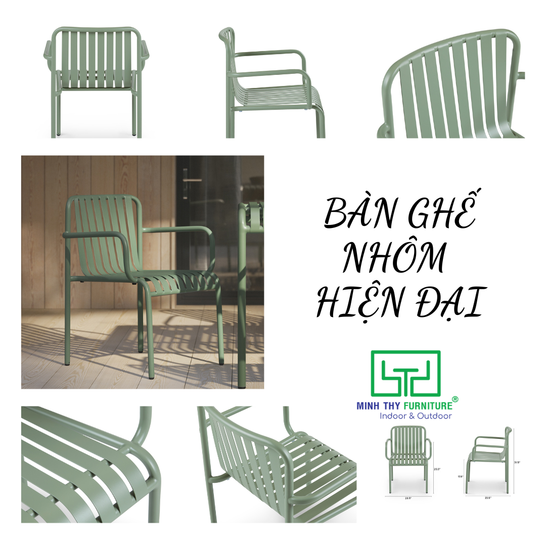 Bàn ghế nhôm trần hiện đại xu hướng mới