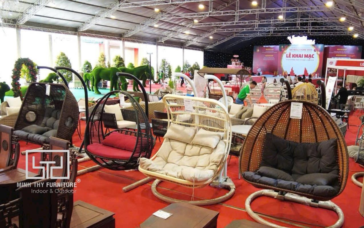 Đa dạng kiểu dáng xích đu nhựa giả mây