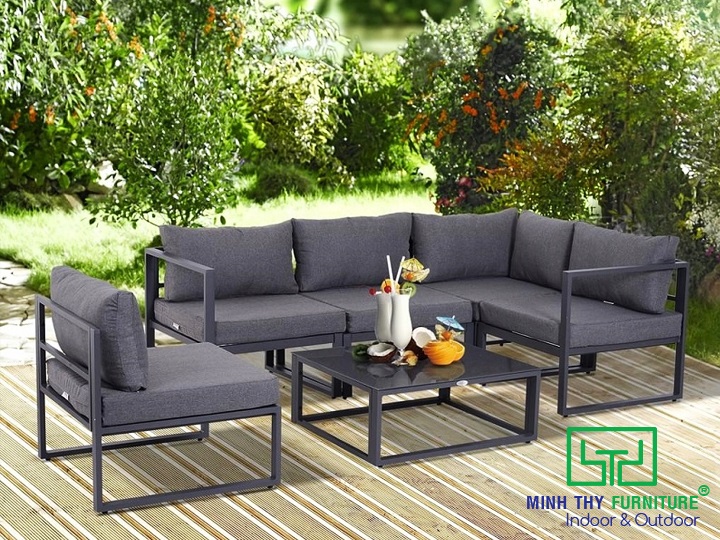 Bàn ghế sofa khung sắt MT1030 Bàn ghế sofa khung sắt MT1030