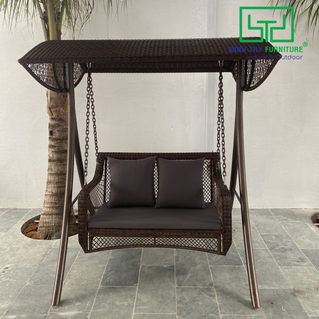 Xích đu nhựa giả mây sản xuất trong nước của Minh Thy Furniture Xích đu nhựa giả mây sản xuất trong nước của Minh Thy Furniture